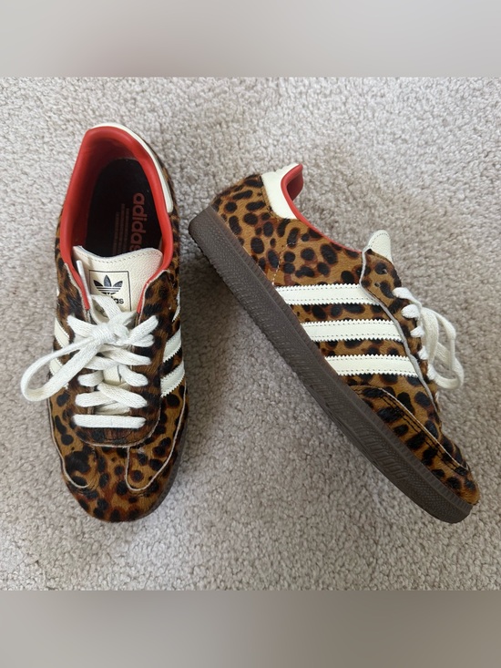 adidas Shoes - Adidas Samba OG Shoes in Core Black / Preloved Red / Cream White Cheetah Leopard